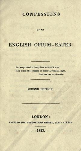 Confessions of an English Opium-Eater