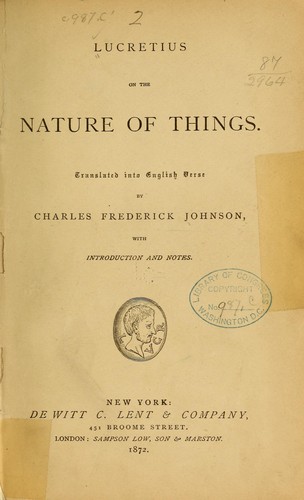 On the Nature of Things
