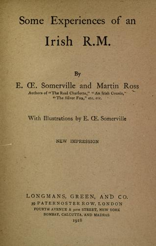 Some Experiences of an Irish R.M.