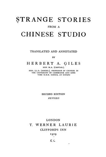 Strange Stories from a Chinese Studio