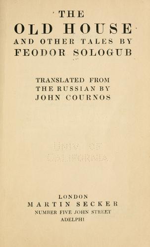 The Old House, and Other Tales