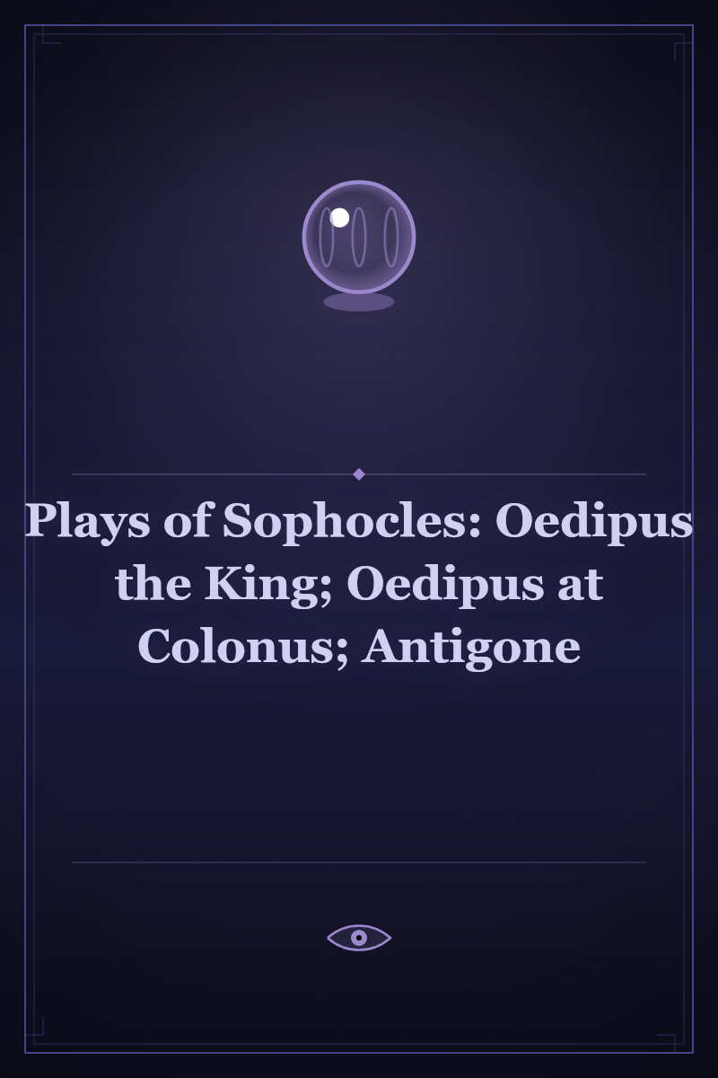 Plays of Sophocles: Oedipus the King; Oedipus at Colonus; Antigone